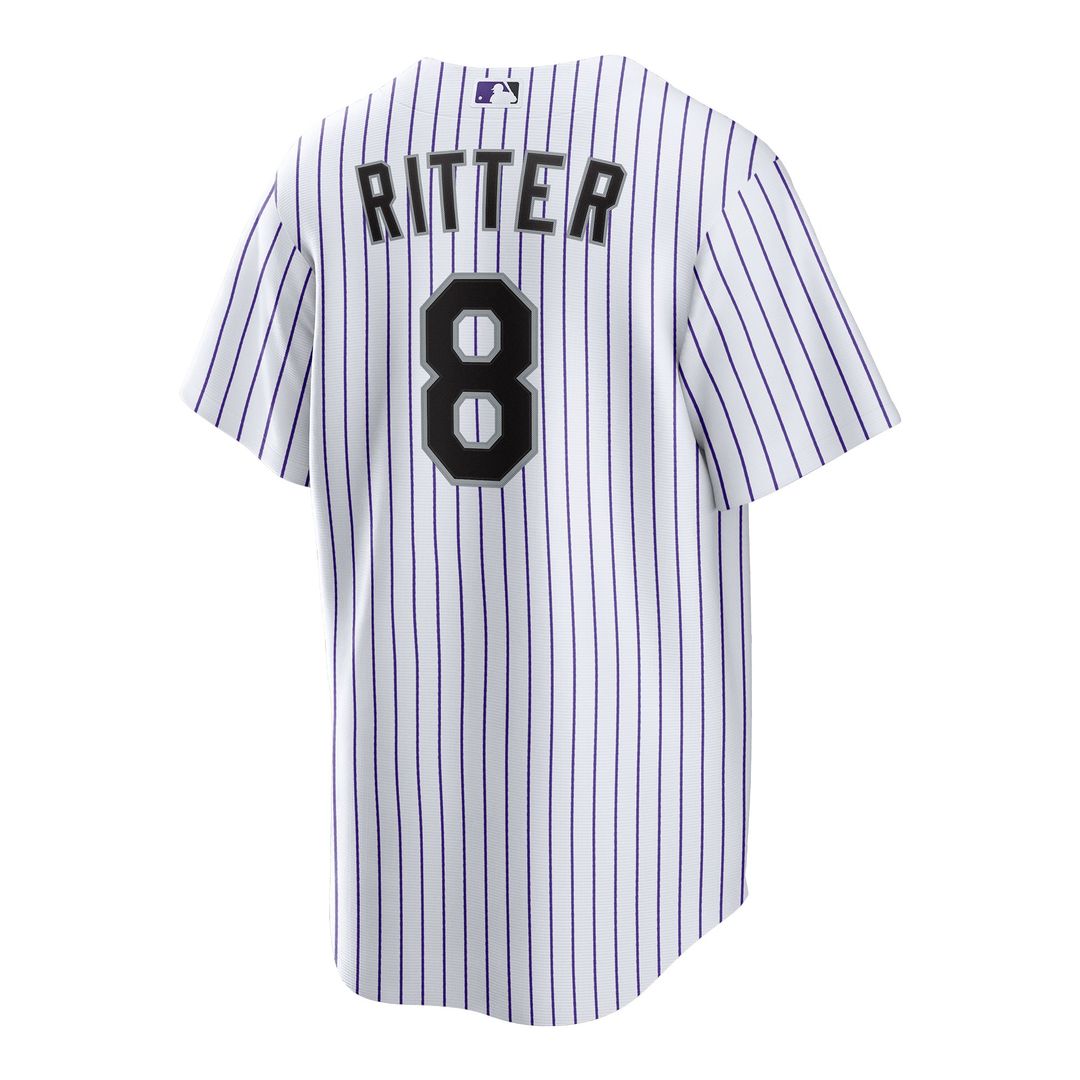 Colorado Rockies Ryan Ritter White Home Replica Baseball Jersey | MLB Baseball Jersey