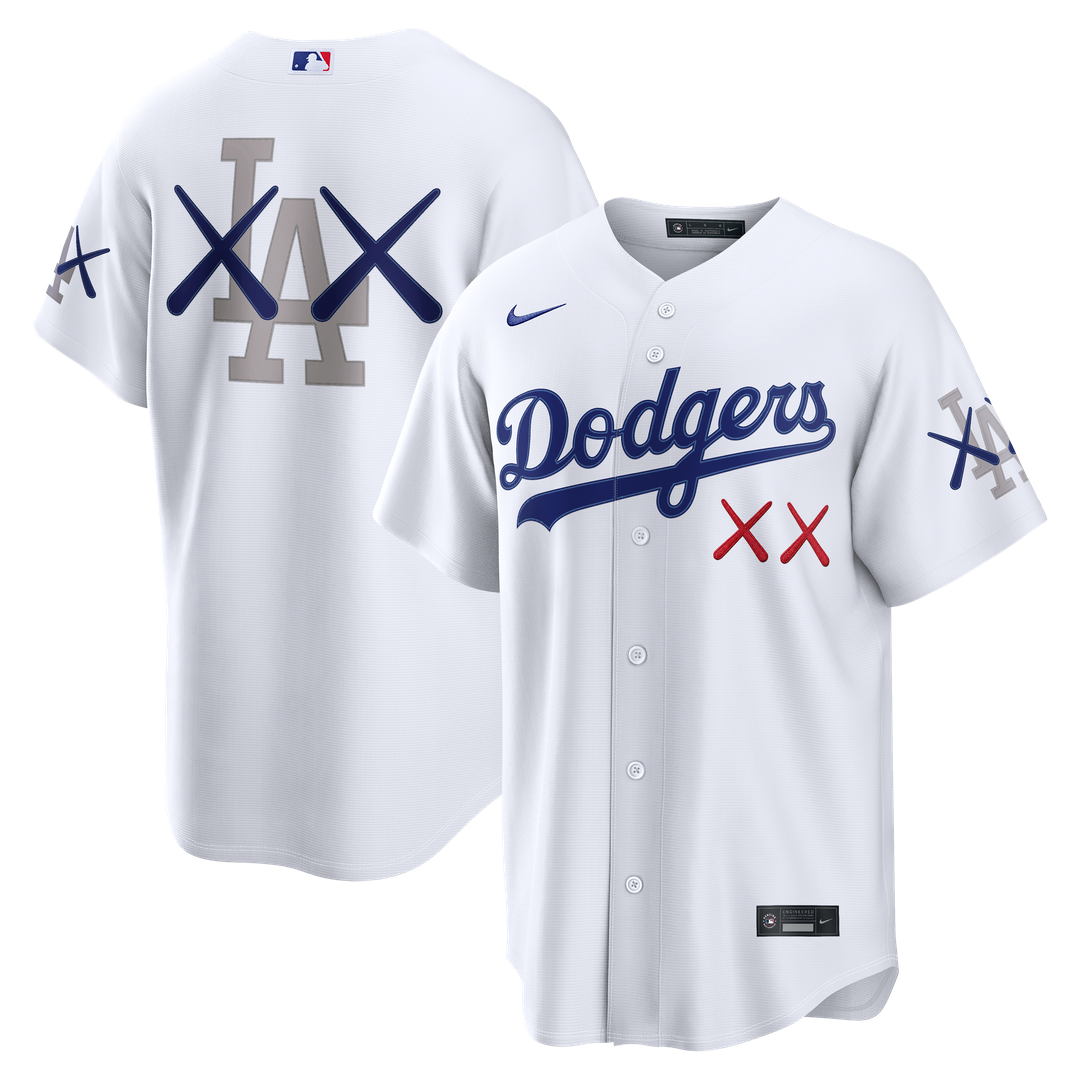 Los Angeles Dodgers x KAWS White Stadium Baseball Jersey