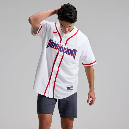 Dominican Republic Baseball White 2026 World Baseball Classic Home Stadium Baseball Jersey