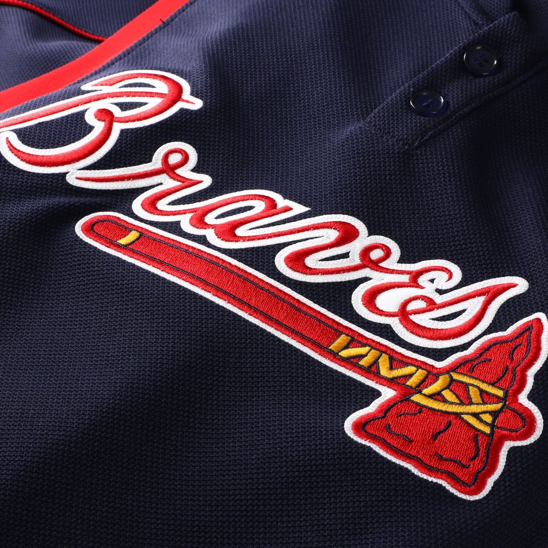Atlanta Braves Chipper Jones Navy Authentic Batting Practice Baseball Jersey | MLB Baseball Jersey