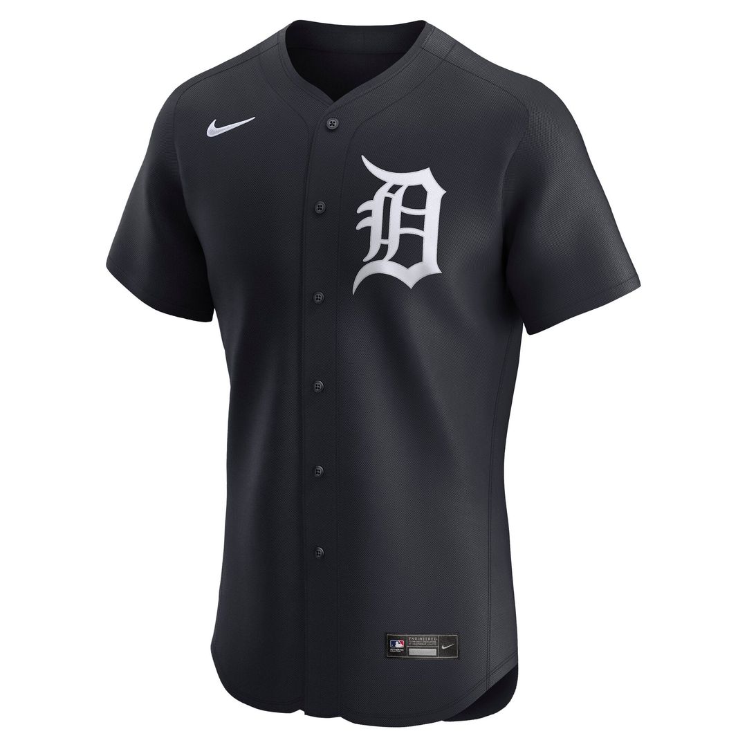 Detroit Tigers Navy Alternate 2 Elite Baseball Jersey | MLB Baseball Jersey