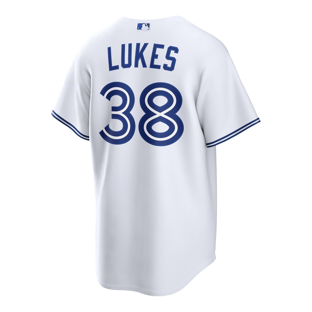 Toronto Blue Jays Nathan Lukes White Home Replica Baseball Jersey | MLB Baseball Jersey