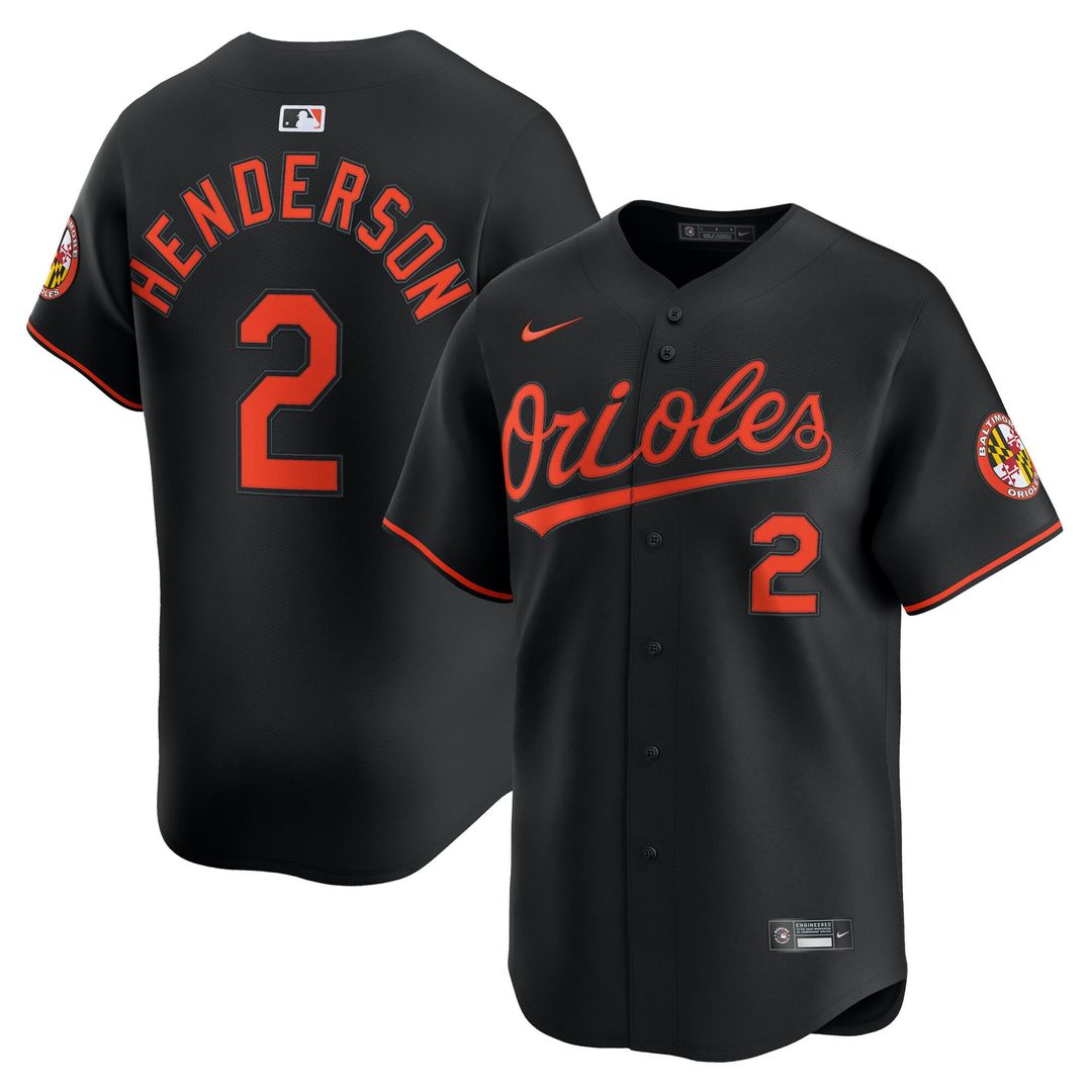 Baltimore Orioles Gunnar Henderson Black Alternate Limited Baseball Jersey