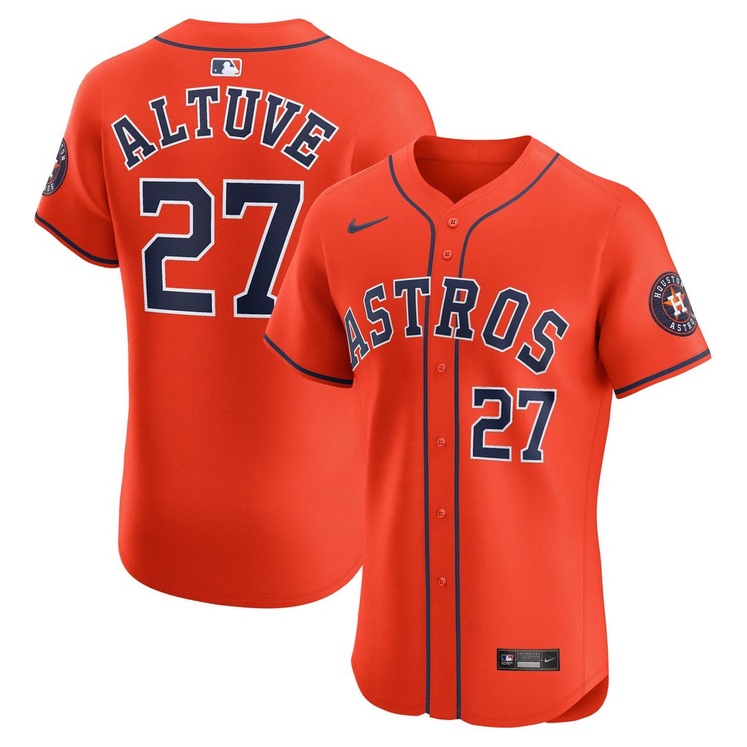 Houston Astros Jose Altuve Orange Alternate Elite Baseball Jersey