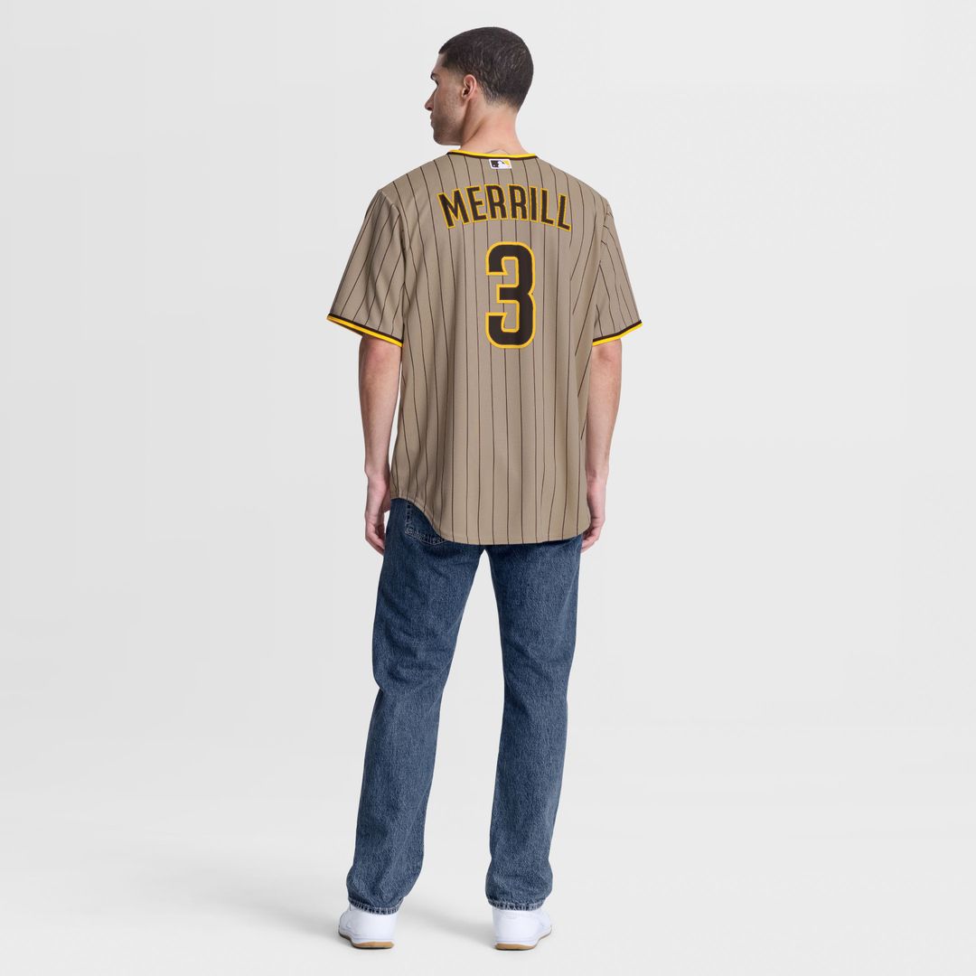San Diego Padres Jackson Merrill Sand Alternate Replica Baseball Jersey | MLB Baseball Jersey