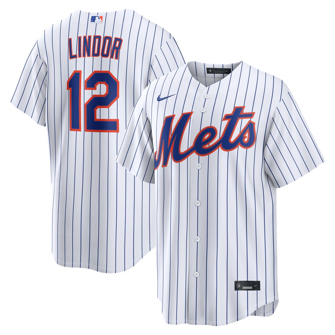 New York Mets Francisco Lindor White Home Replica Baseball Jersey