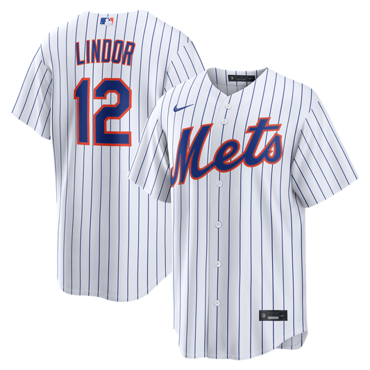 New York Mets Francisco Lindor White Home Replica Baseball Jersey