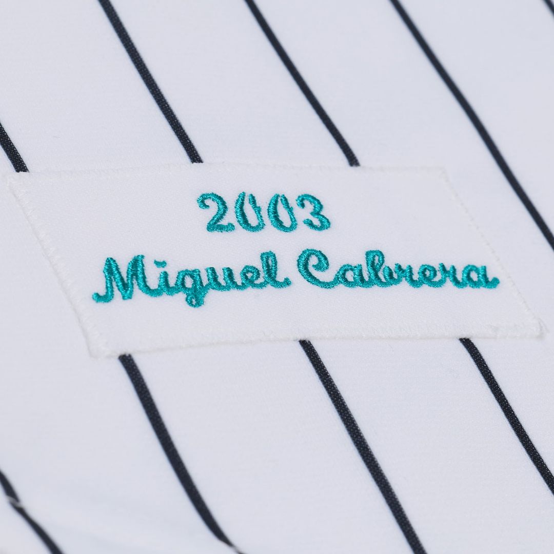 Florida Marlins Miguel Cabrera White 2003 Cooperstown Collection Authentic Baseball Jersey | MLB Baseball Jersey