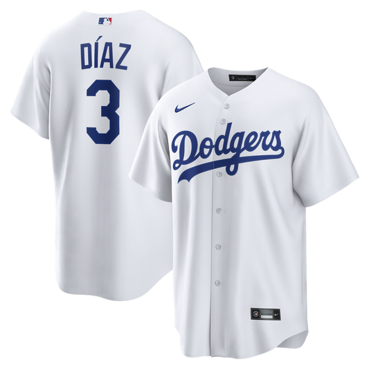 Los Angeles Dodgers Edwin Díaz White Home Replica Baseball Jersey