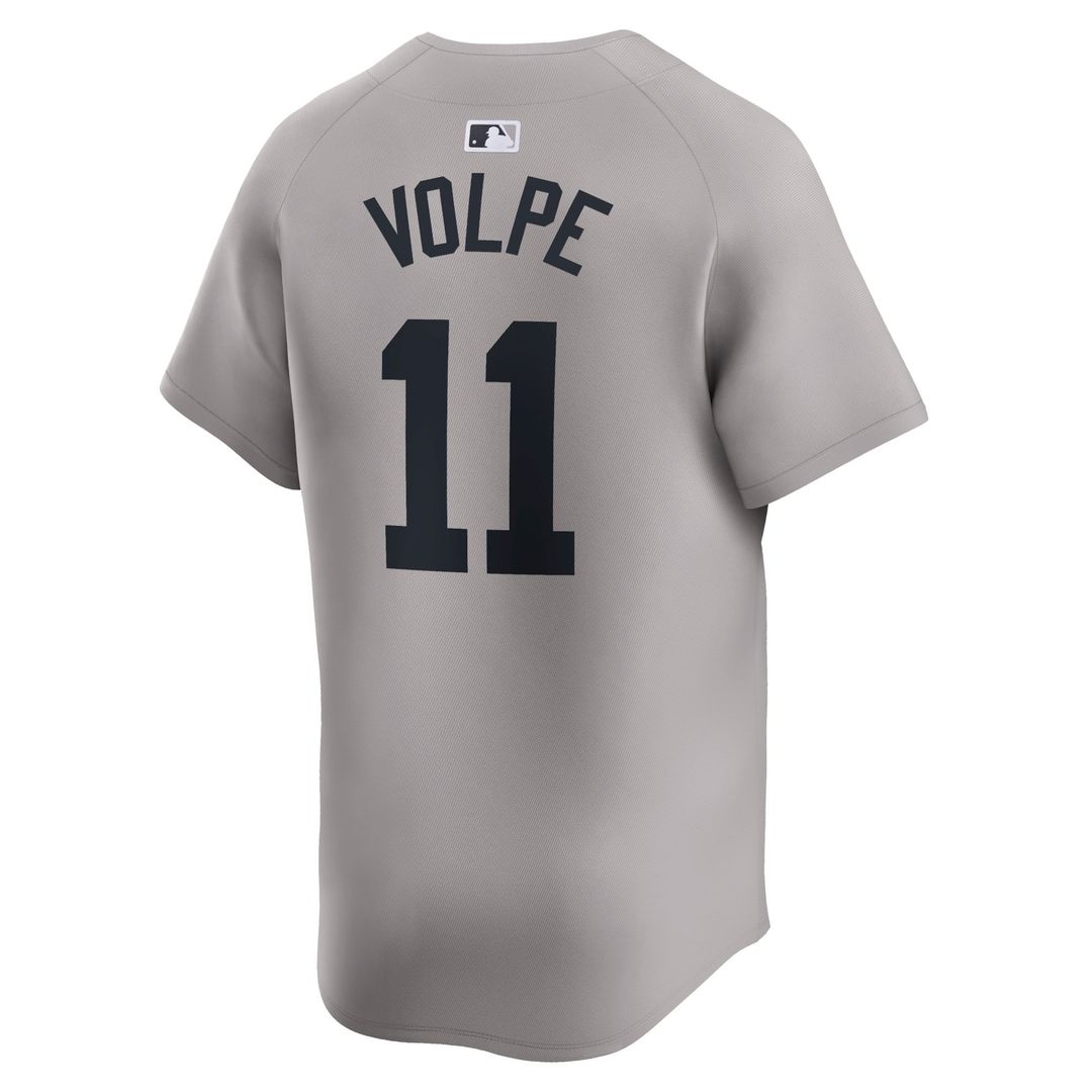 New York Yankees Anthony Volpe Gray Away Limited Baseball Jersey | MLB Baseball Jersey