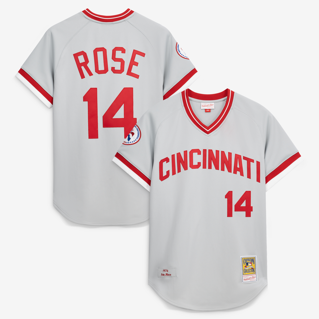 Cincinnati Reds Pete Rose Gray 1976 Authentic Baseball Jersey