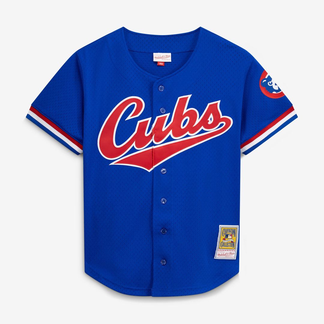 Chicago Cubs Ryne Sandberg Royal Cooperstown Collection 1996 Mesh Batting Practice Button-Up Baseball Jersey