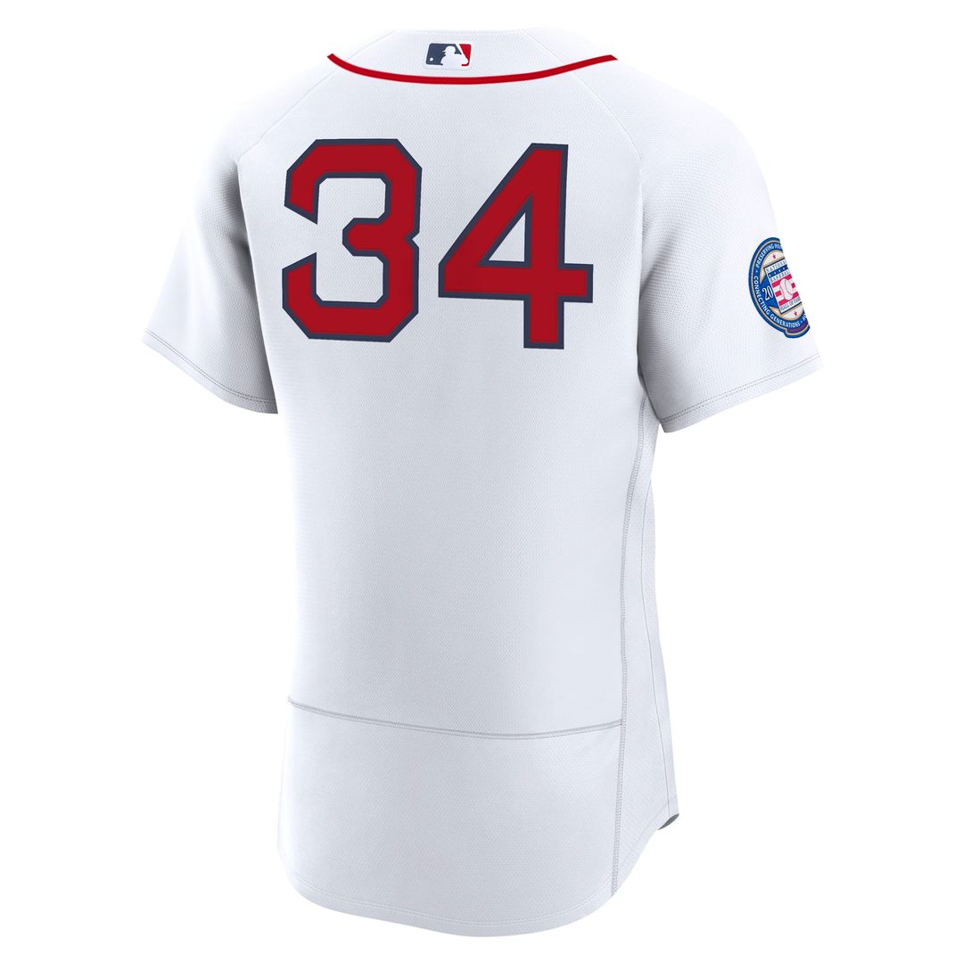 Boston Red Sox David Ortiz White Home Authentic Retired 2022 Hall of Fame Patch Baseball Jersey | MLB Baseball Jersey