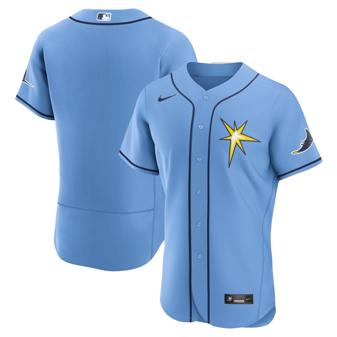 Tampa Bay Rays Light Blue Alternate Authentic Baseball Jersey