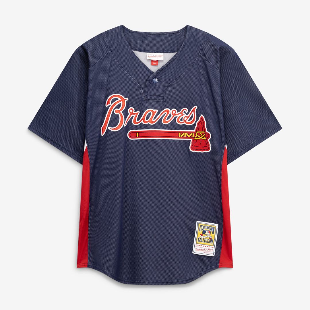 Atlanta Braves Chipper Jones Navy Authentic Batting Practice Baseball Jersey | MLB Baseball Jersey