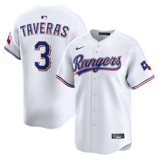 Texas Rangers Leody Taveras White Home Limited Baseball Jersey