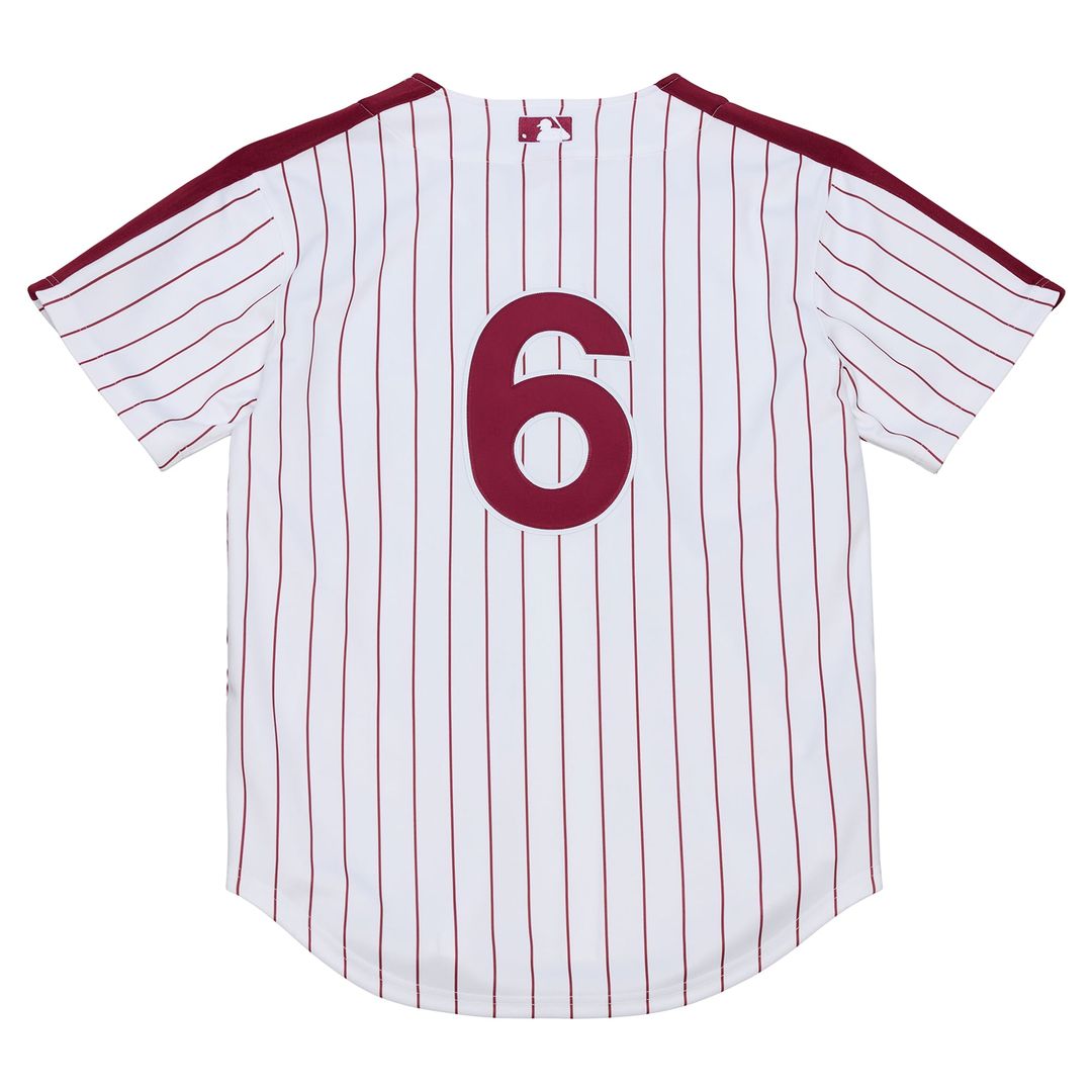 Philadelphia Phillies Jimmy Rollins White 2003 Cooperstown Collection Authentic Baseball Jersey | MLB Baseball Jersey