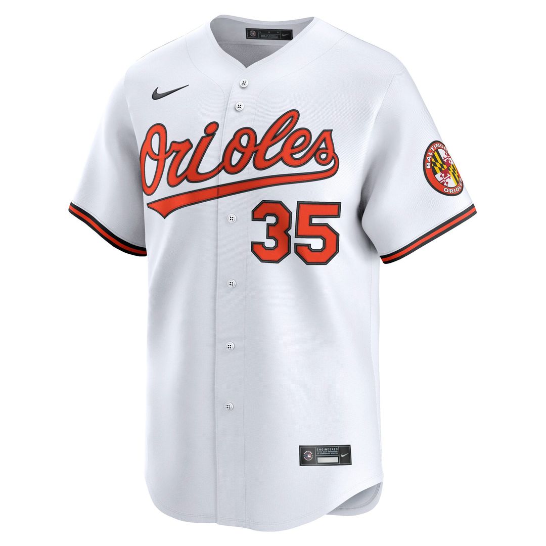 Baltimore Orioles Adley Rutschman White Home Limited Baseball Jersey | MLB Baseball Jersey