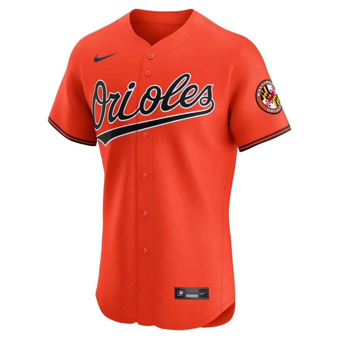 Baltimore Orioles Orange Alternate Vapor Premier Elite Patch Baseball Jersey | MLB Baseball Jersey