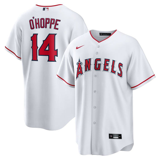 Los Angeles Angels Logan O'Hoppe White Home Replica Baseball Jersey
