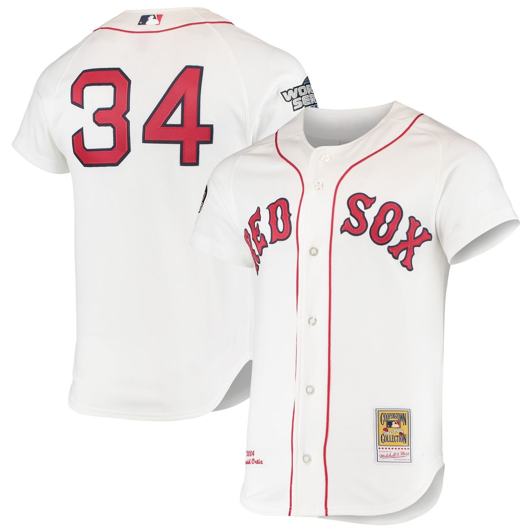 Boston Red Sox David Ortiz White 2004 Cooperstown Collection Home Authentic Baseball Jersey