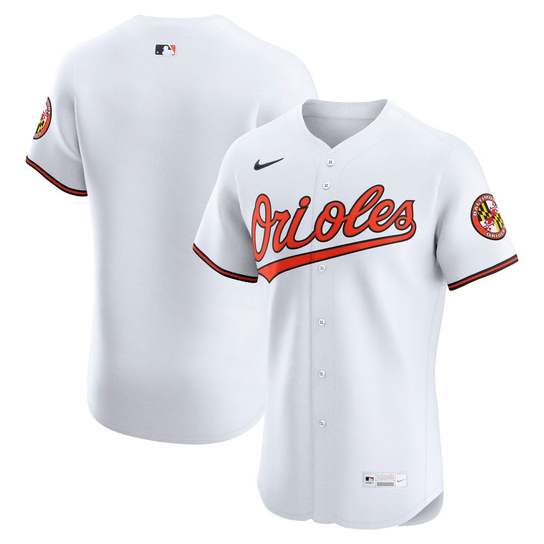 Baltimore Orioles White Home Elite Baseball Jersey
