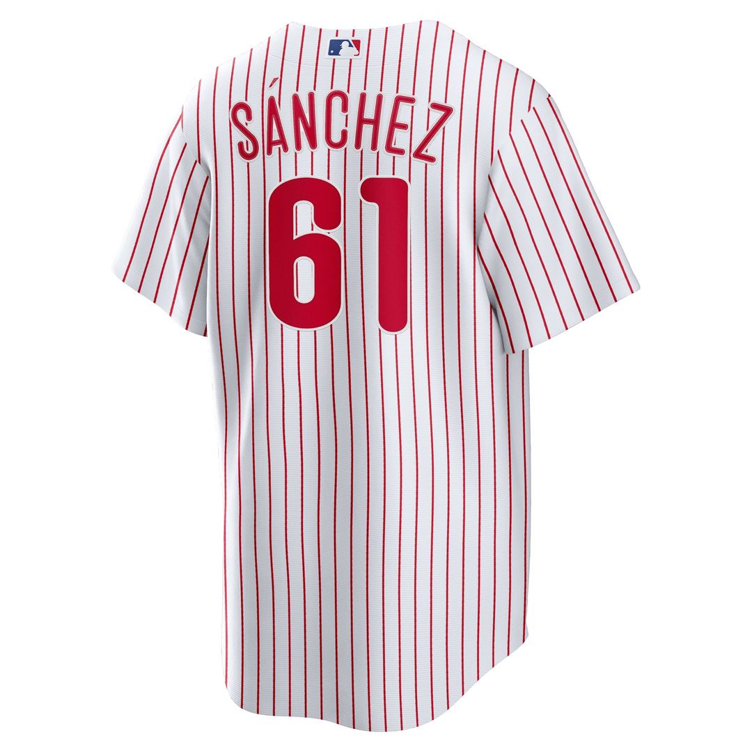 Philadelphia Phillies Cristopher Sanchez White Home Replica Baseball Jersey | MLB Baseball Jersey