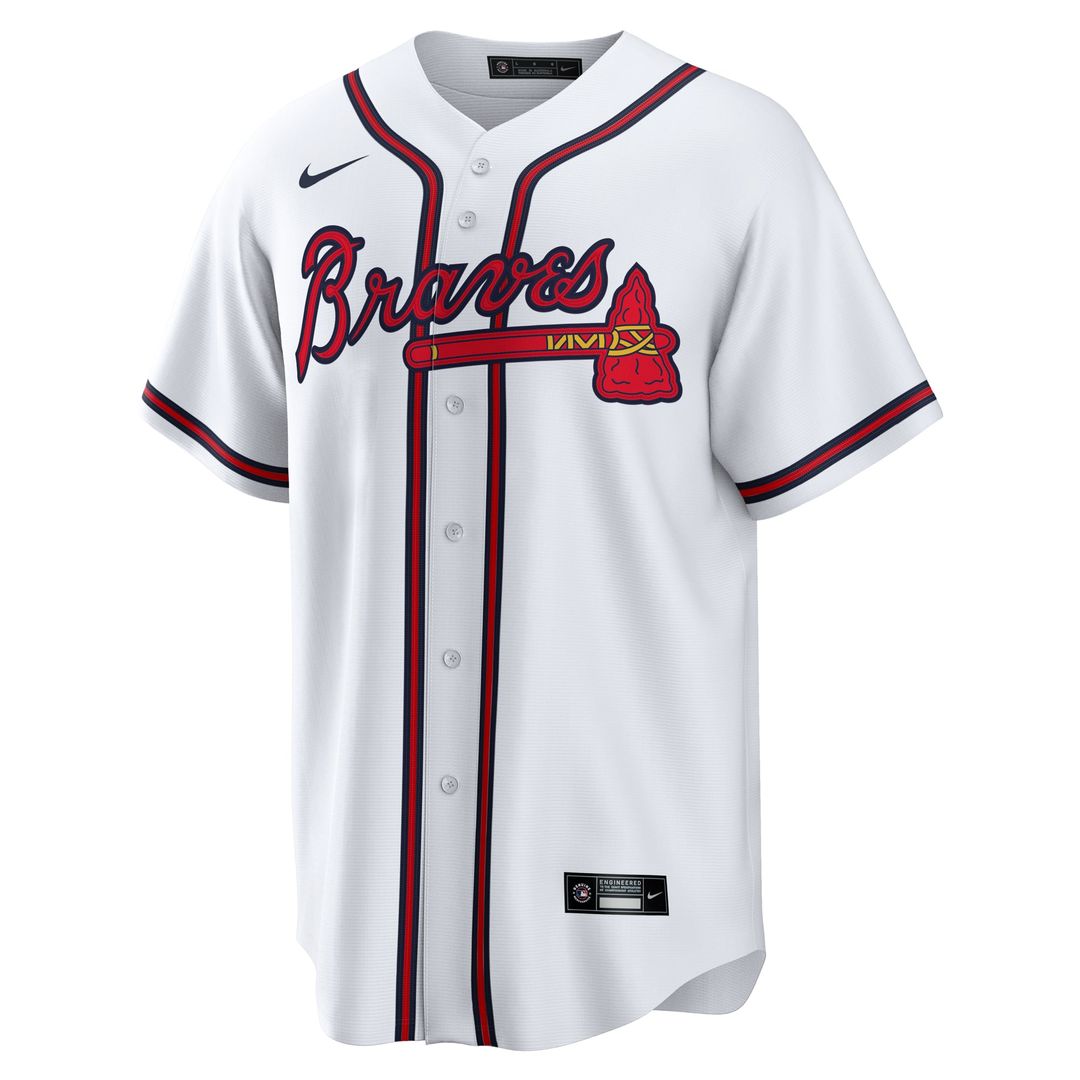 Atlanta Braves Spencer Schwellenbach White Home Replica Baseball Jersey | MLB Baseball Jersey