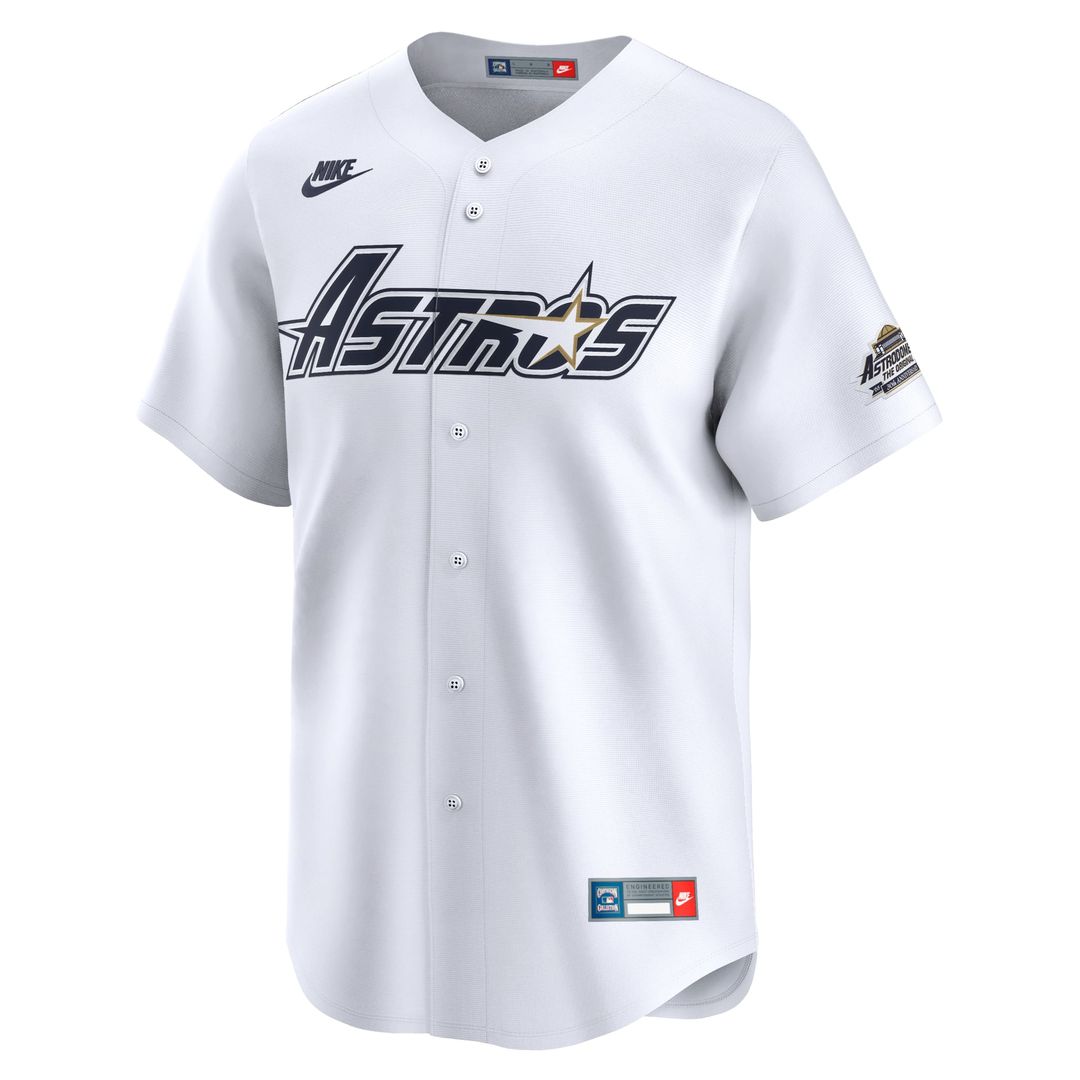 Houston Astros Jeff Bagwell White Throwback Cooperstown Collection Limited Baseball Jersey | MLB Baseball Jersey