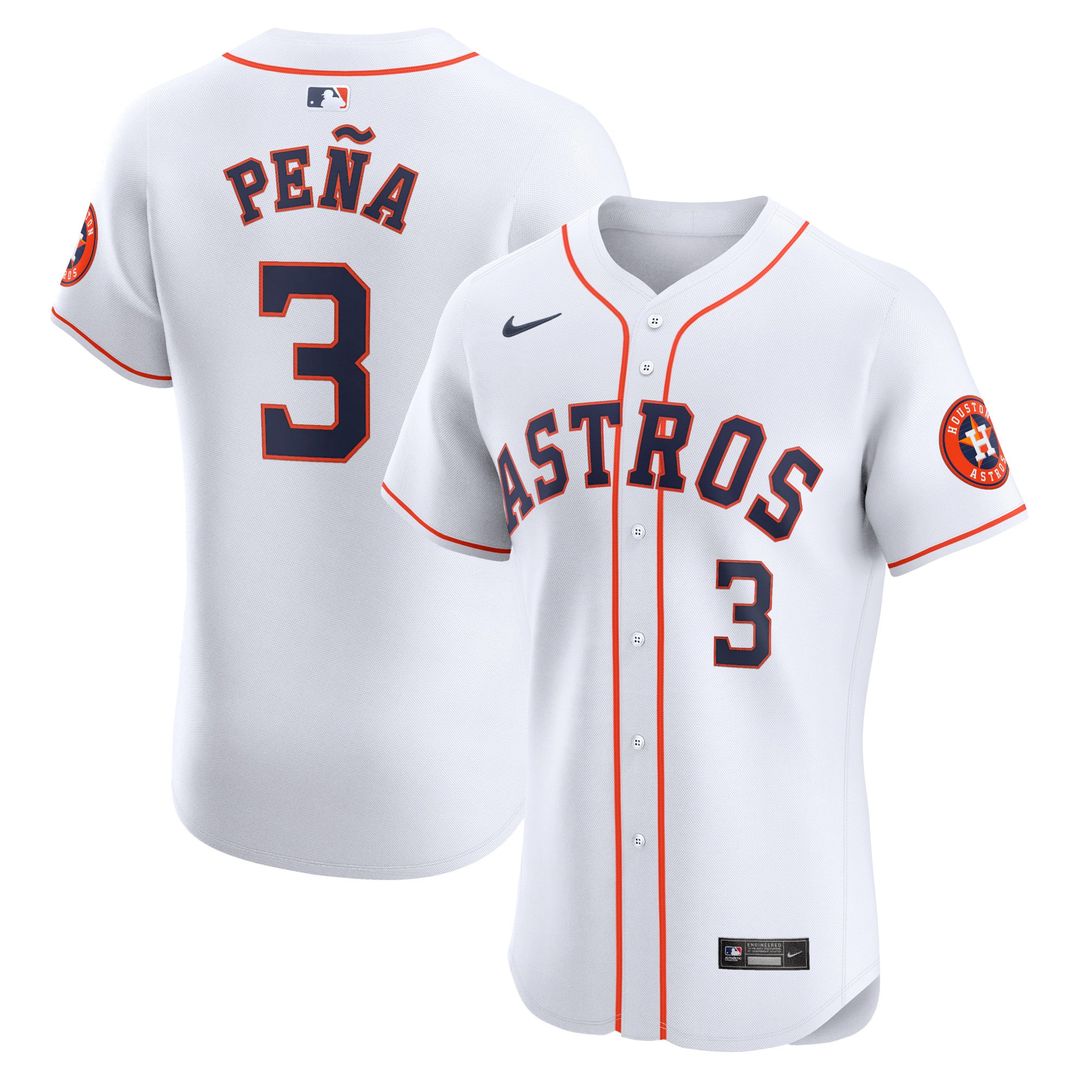 Houston Astros Jeremy Peña White Home Elite Baseball Jersey