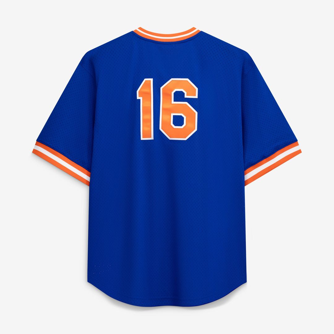 New York Mets Dwight Gooden Profile Royal Big & Tall Cooperstown Collection Mesh Batting Practice Baseball Jersey | MLB Baseball Jersey