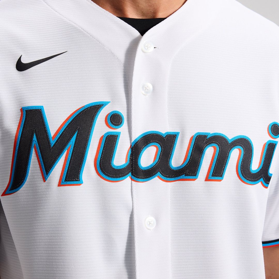 Miami Marlins White Home Replica Team Baseball Jersey | MLB Baseball Jersey