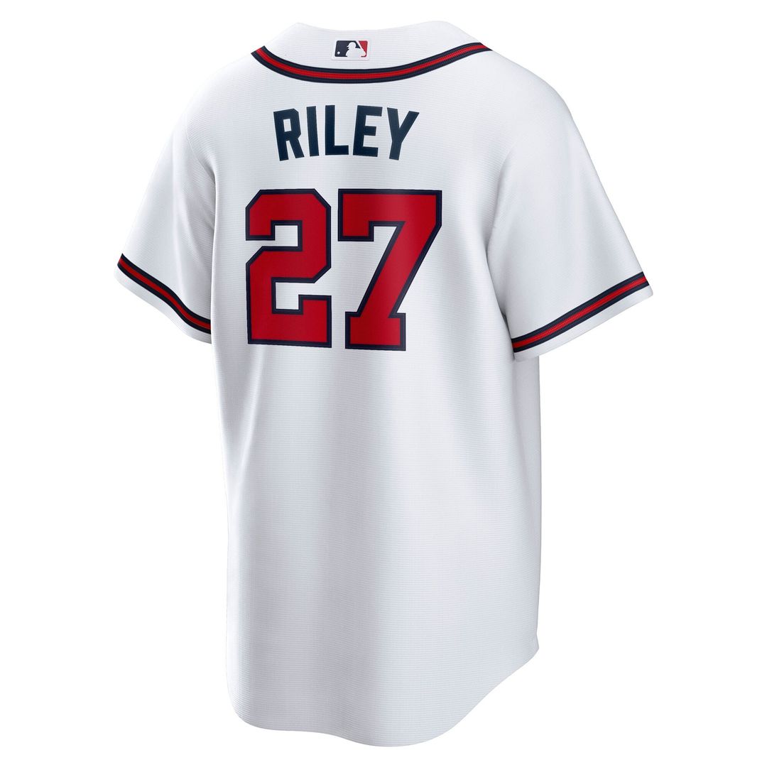 Atlanta Braves Austin Riley White Home Replica Baseball Jersey | MLB Baseball Jersey
