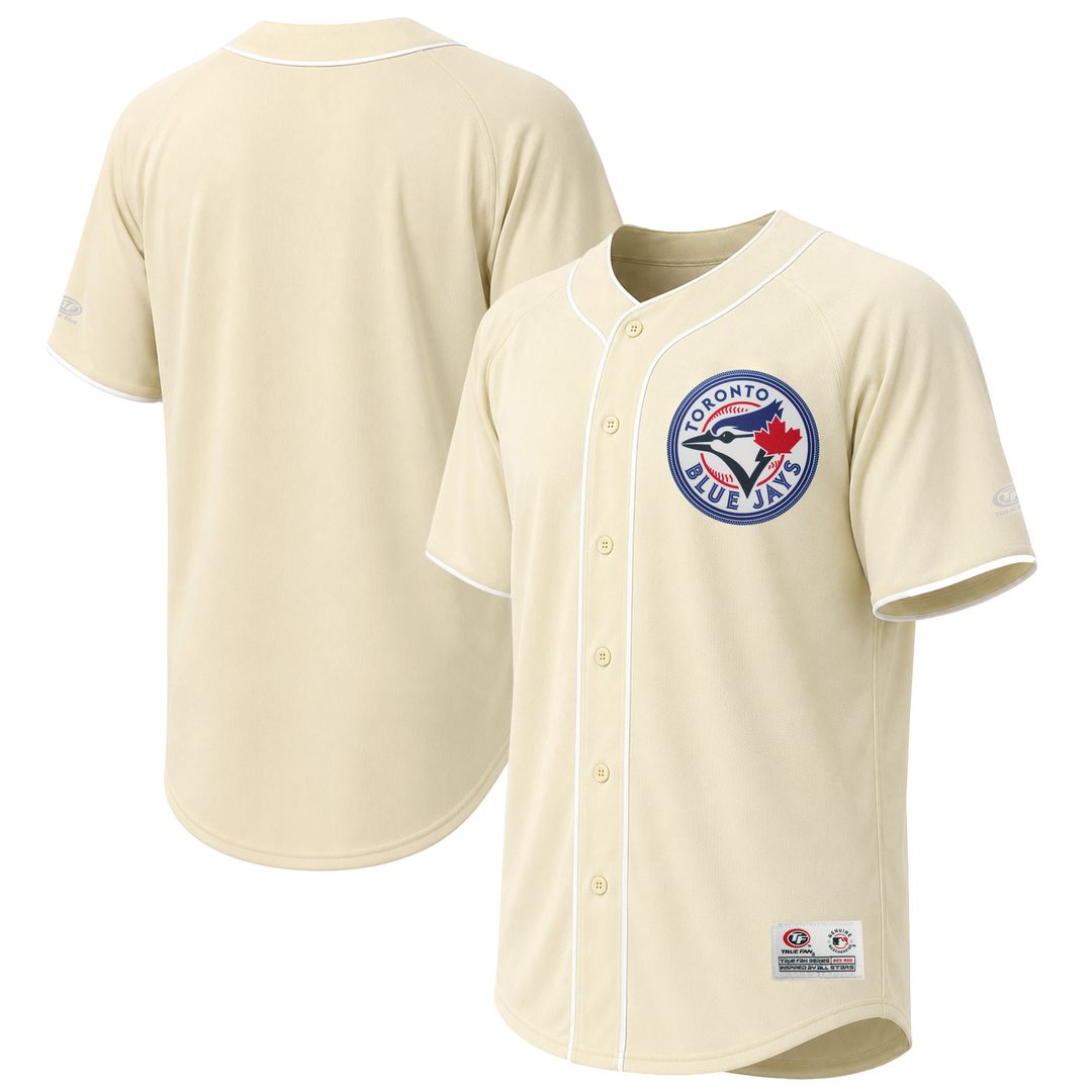 Toronto Blue Jays Stitches Cream Fashion Baseball Jersey