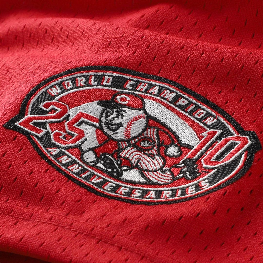 Cincinnati Reds Barry Larkin Red Throwback Cooperstown Mesh Batting Practice Baseball Jersey | MLB Baseball Jersey