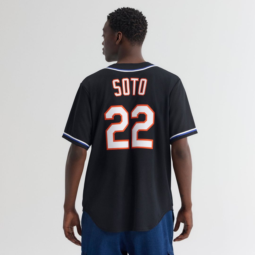 New York Mets Juan Soto Fashion Replica Black Out Baseball Jersey | MLB Baseball Jersey