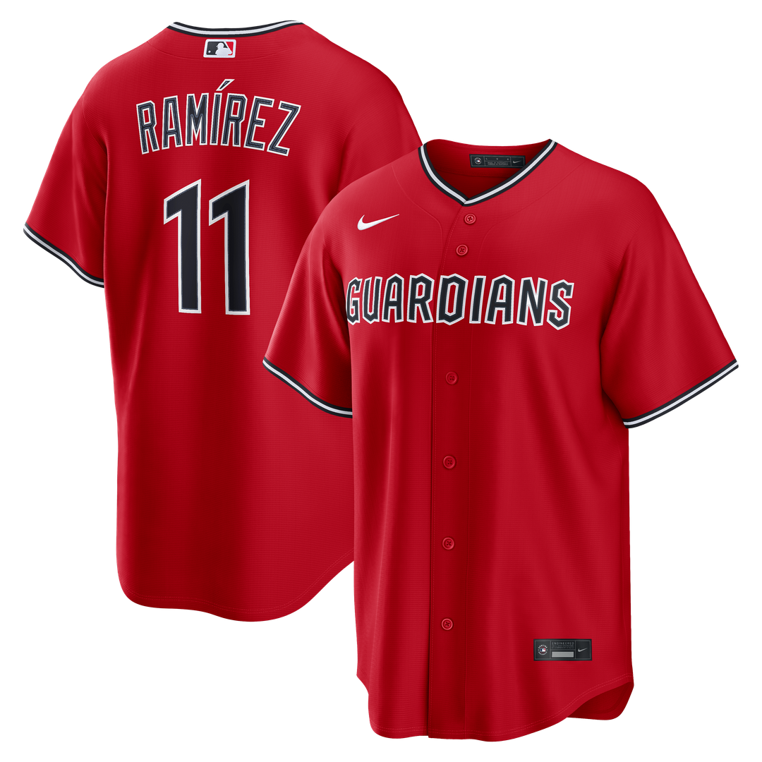 Cleveland Guardians José Ramírez Red Alternate Replica Baseball Jersey
