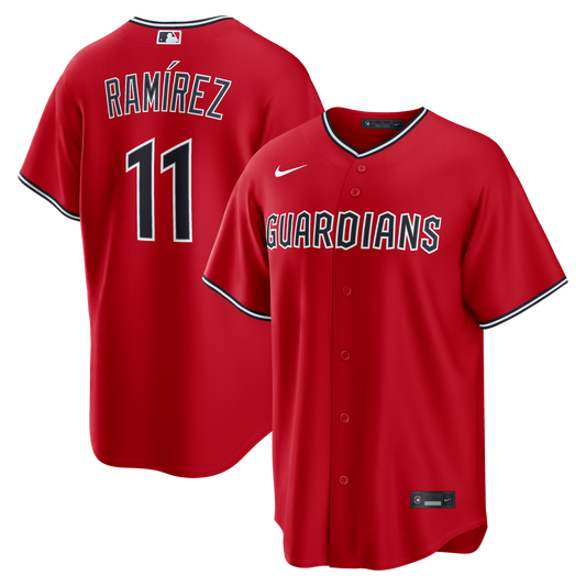 Cleveland Guardians José Ramírez Red Alternate Replica Baseball Jersey