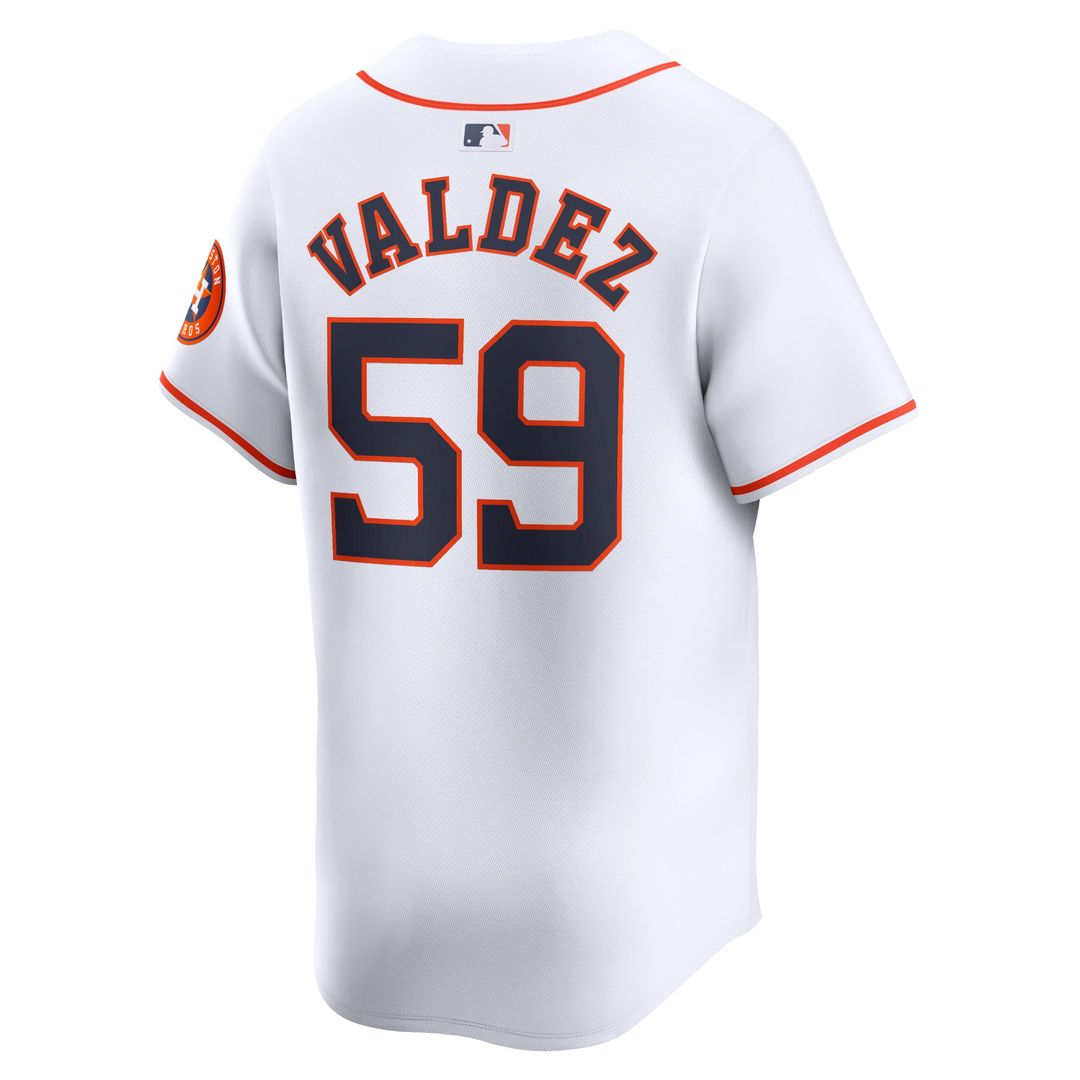 Houston Astros Framber Valdez White Home Limited Baseball Jersey | MLB Baseball Jersey
