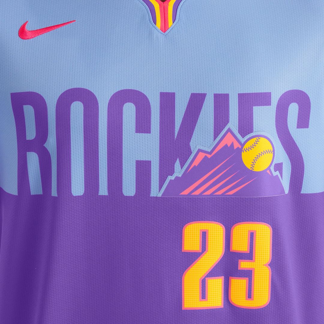 Colorado Rockies Kris Bryant Purple/Light Blue 2025 City Connect Limited Baseball Jersey | MLB Baseball Jersey