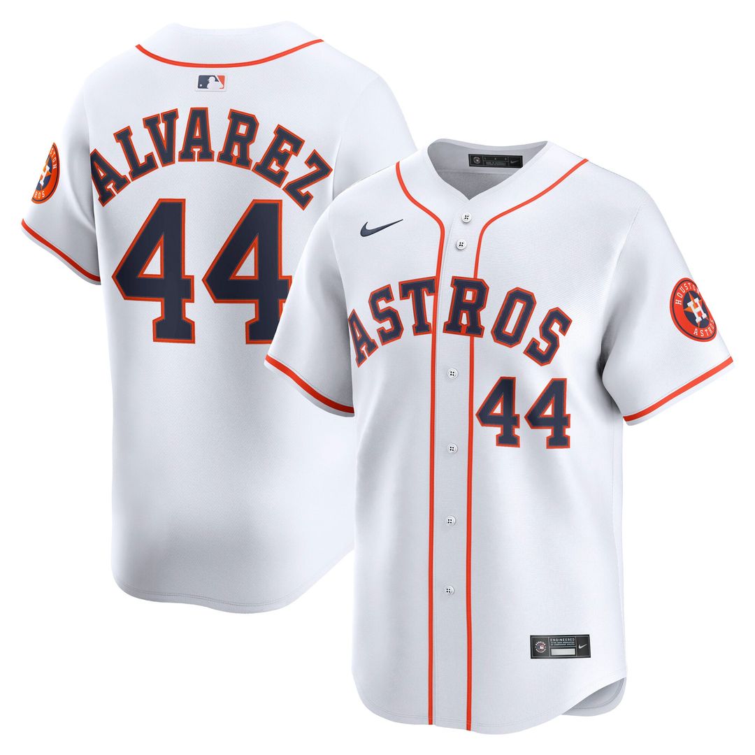 Houston Astros Yordan Alvarez White Home Limited Baseball Jersey