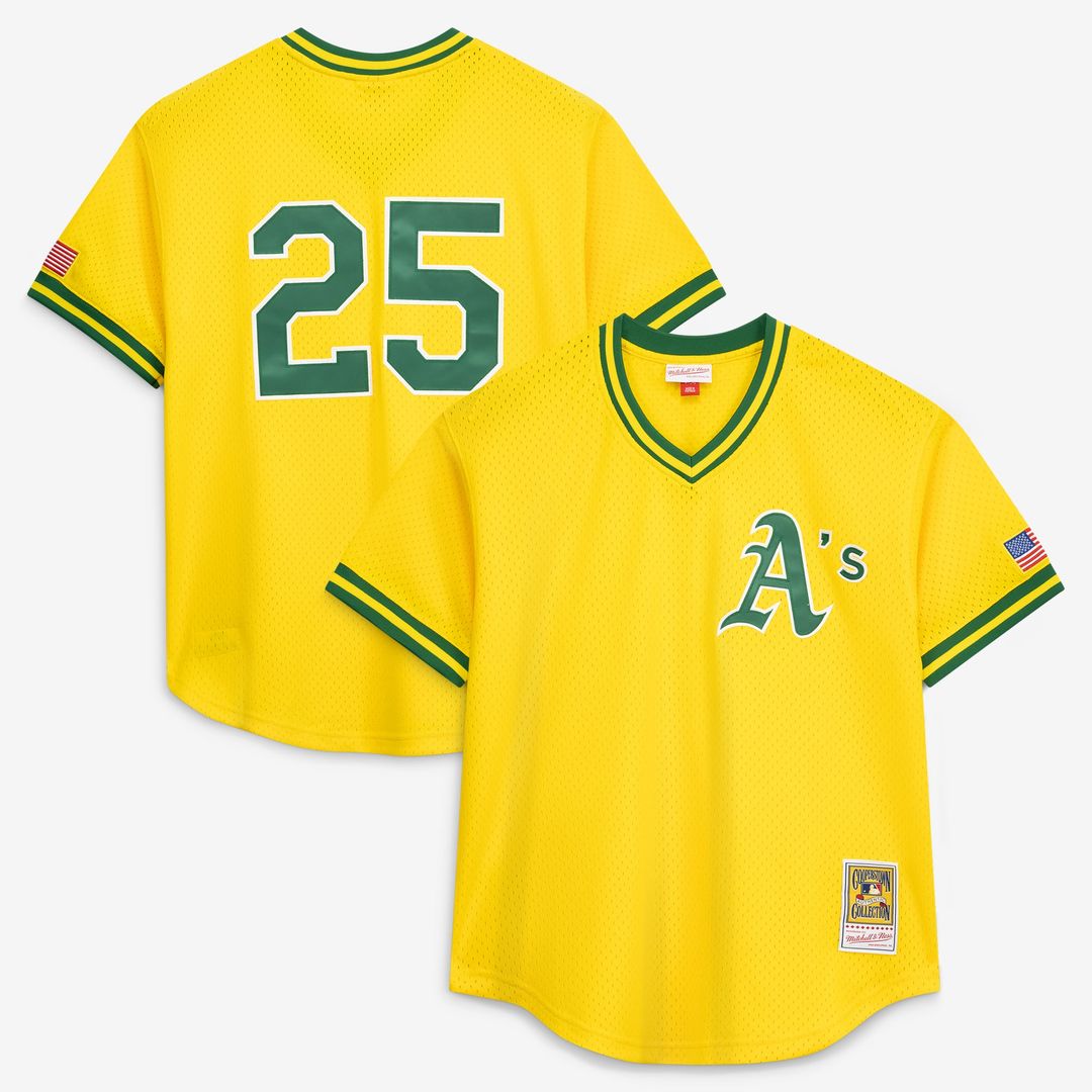 Athletics Mark McGwire Gold Authentic Batting Practice Baseball Jersey