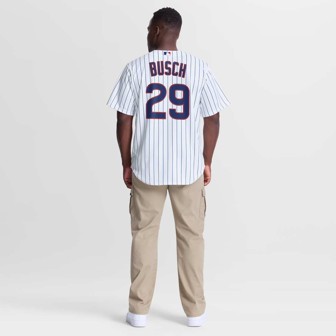 Chicago Cubs Michael Busch White Home Replica Baseball Jersey | MLB Baseball Jersey