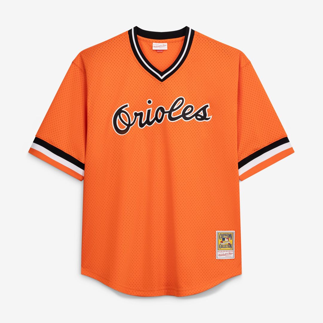 Baltimore Orioles Cal Ripken Jr. Profile Orange Big & Tall Cooperstown Collection Mesh Batting Practice Baseball Jersey | MLB Baseball Jersey