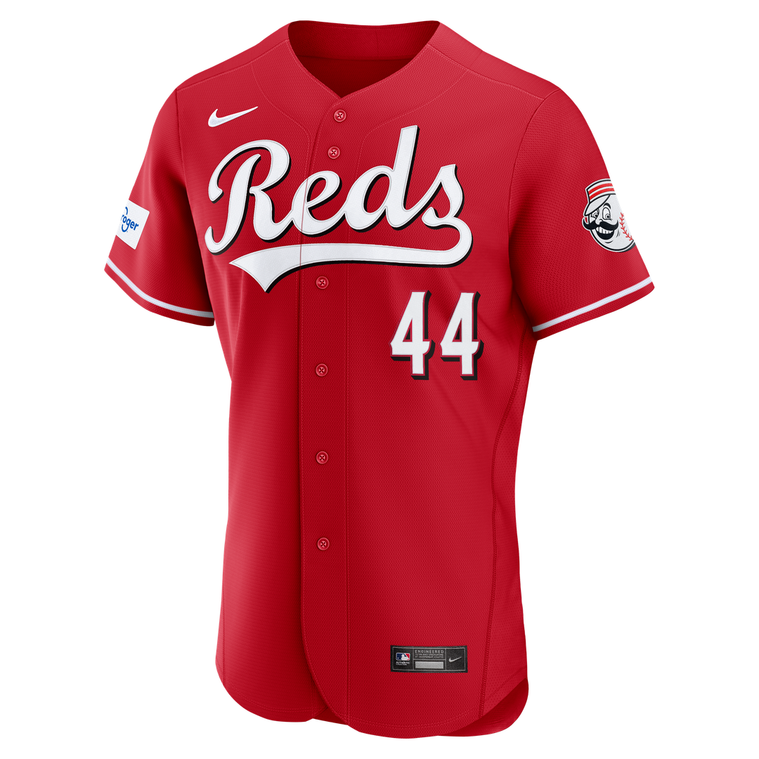Cincinnati Reds Elly De La Cruz Red Alternate Authentic Sponsor Patch Baseball Jersey | MLB Baseball Jersey