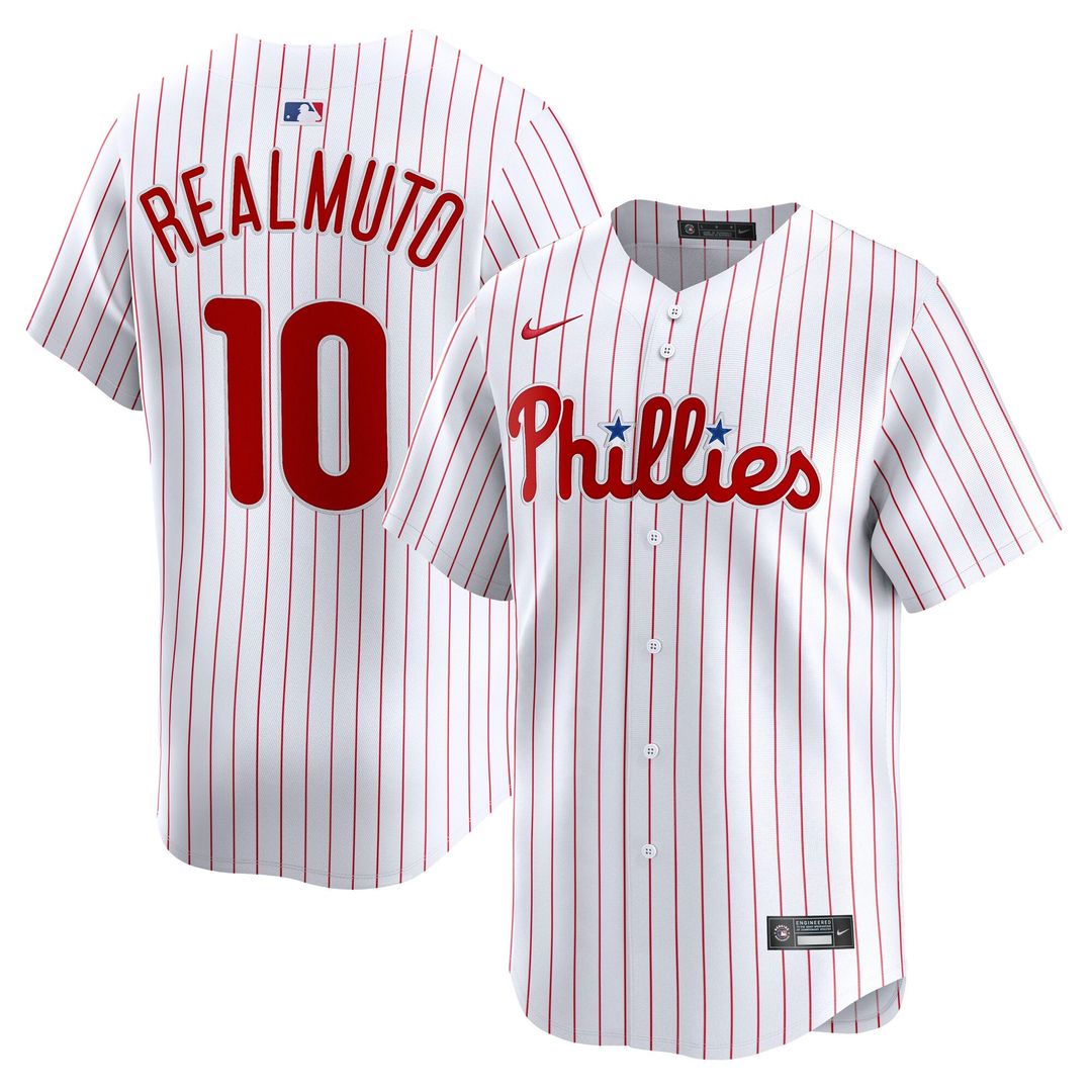 Philadelphia Phillies J.T. Realmuto White Home Limited Baseball Jersey