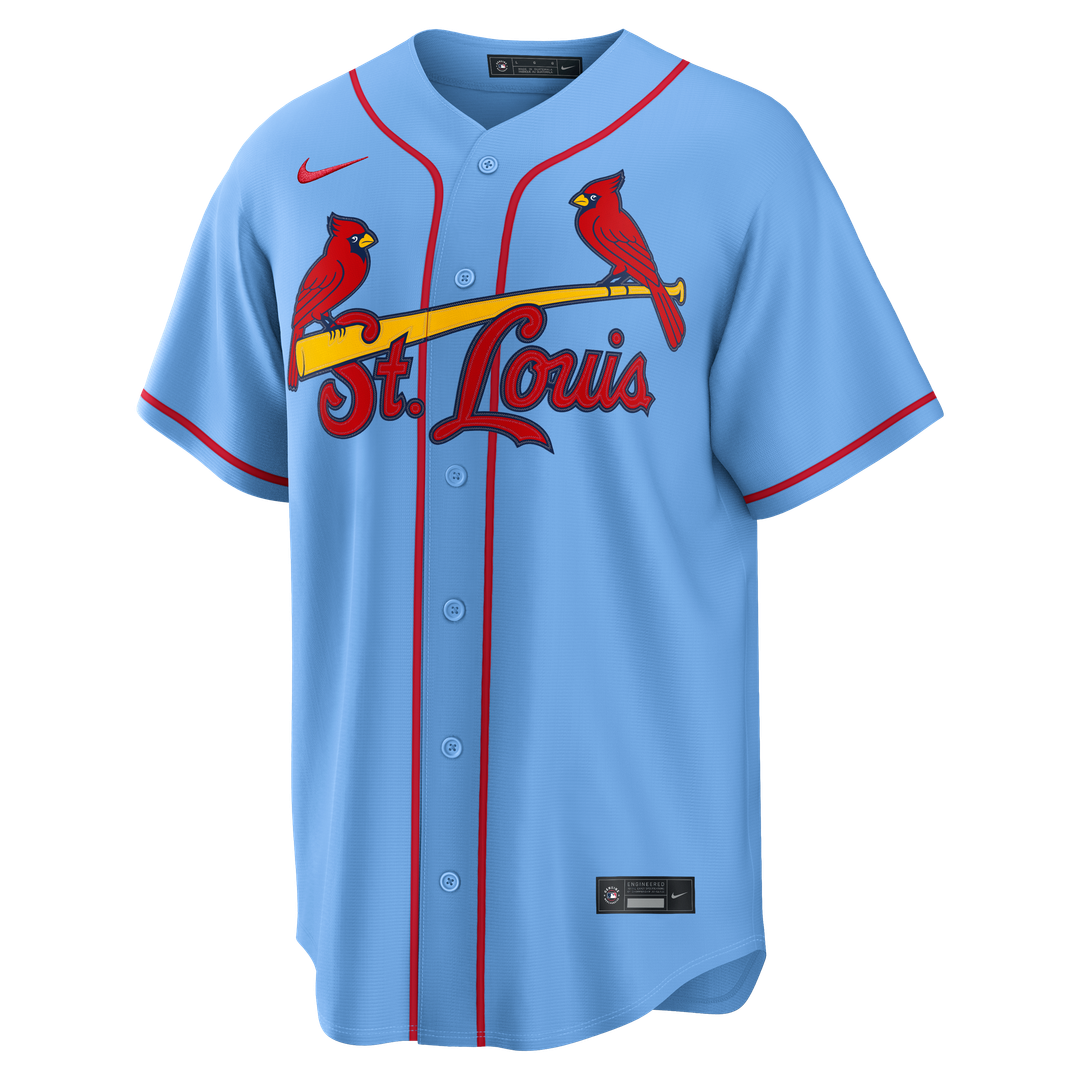 St. Louis Cardinals Light Blue Alternate Replica Baseball Jersey | MLB Baseball Jersey