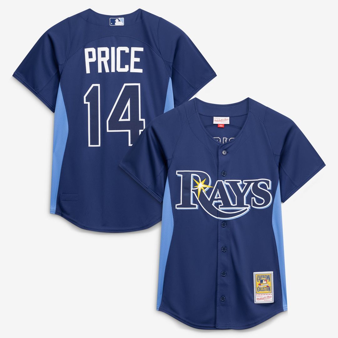Tampa Bay Rays David Price Blue Authentic Batting Practice Baseball Jersey