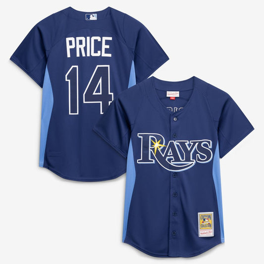 Tampa Bay Rays David Price Blue Authentic Batting Practice Baseball Jersey