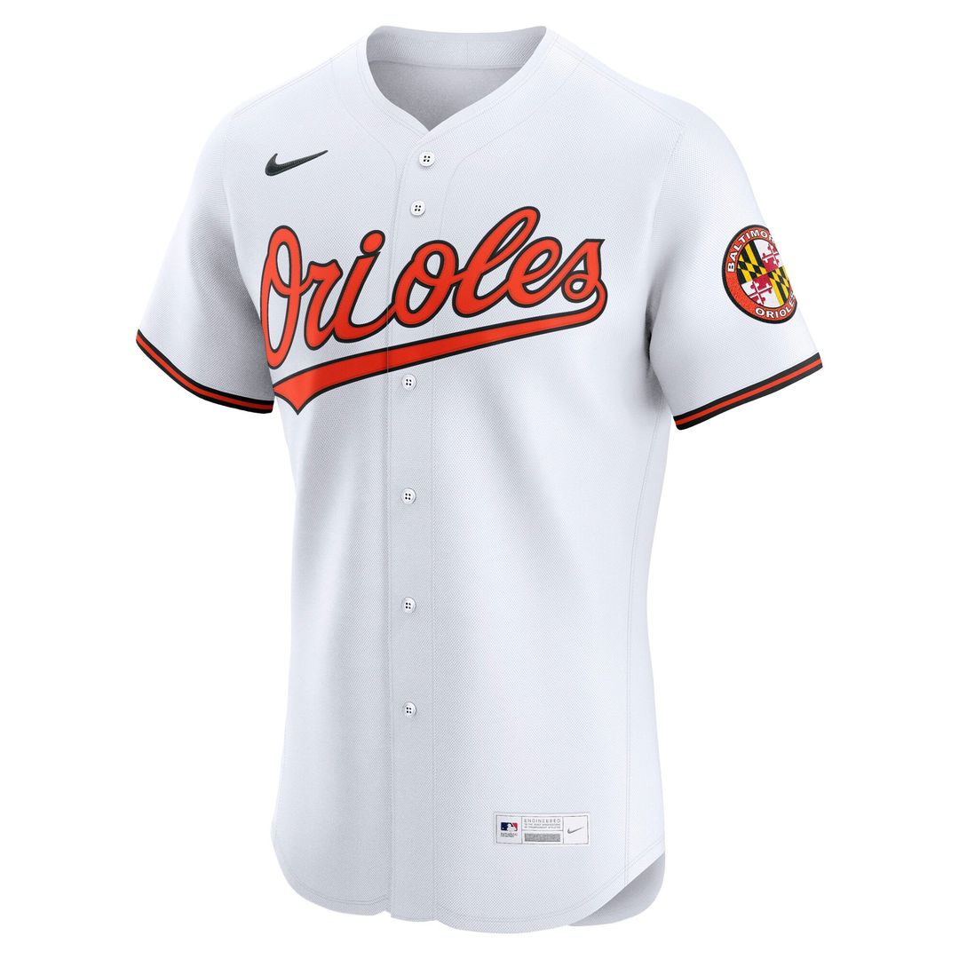 Baltimore Orioles White Home Elite Baseball Jersey | MLB Baseball Jersey